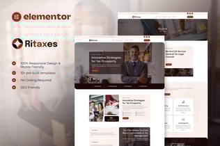Preview: Ritaxes - Tax Advisor & Financial Consulting Elementor Template Kit