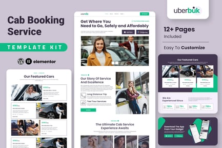 Preview: Uberbuk – Taxi Company & Online Cab Service Elementor Template Kit