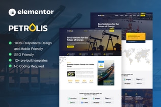 Preview: Petrolis - Oil Company & Industrial Elementor Pro Template Kit