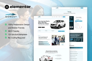 Preview: Morent - Car Rental Elementor Pro Template Kit