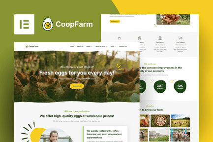 Preview: CoopFarm - Poultry Farm Elementor Pro Template Kit