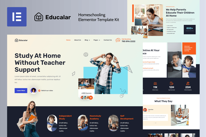Educalar - Homeschooling Elementor Pro Template Kit, WP Template Kits ...