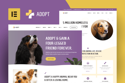 Preview: Adopt - Adoption Service & Charity Elementor Pro Template Kit