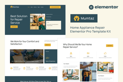 Preview: Mumtaz - Home Appliance Repair Elementor Pro Template Kit