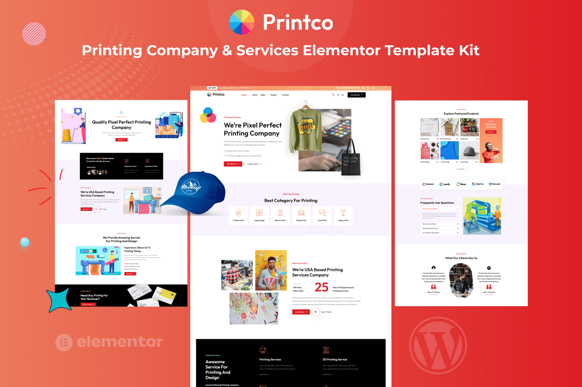 Printco - Printing Company & Services Elementor Template Kit, WP ...