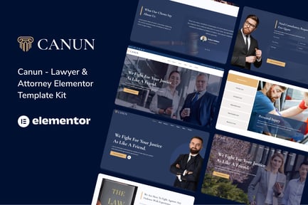 Preview: Canun – Lawyer Attorney and Law Firm Elementor Template Kit