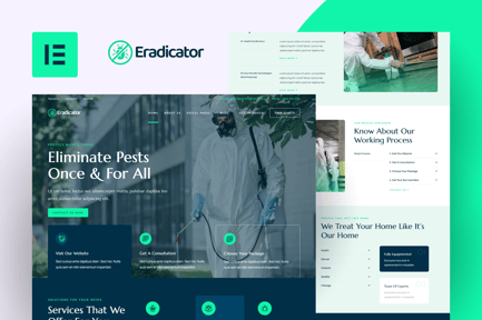 Preview: Eradicator - Pest Control Services Elementor Pro Template Kit