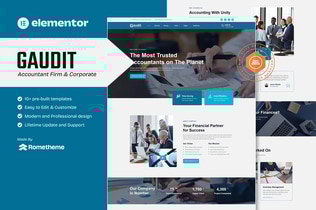Preview: Gaudit - Accounting Firm Elementor Template Kit