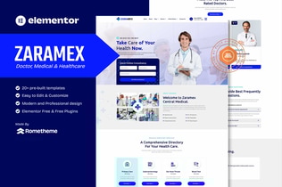 Preview: Zaramex - Doctor, Medical & Healthcare Elementor Template Kit