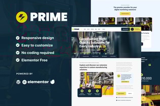 Preview: Prime - Industrial & Manufacturing Elementor Template Kit