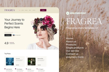 Preview: Fragrea - Fragrance Store Elementor Tempate Kit