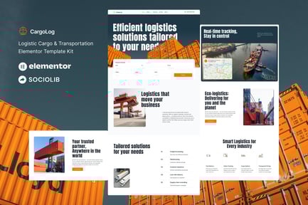 Preview: CargoLog - Logistic Cargo & Transportation Elementor Template Kit