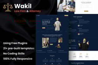 Preview: Wakil - Attorney Law Firm & Legal Services Elementor Template Kit