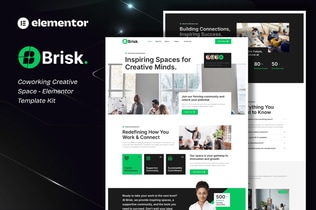 Preview: Brisk - Coworking Creative Space Elementor Template Kit