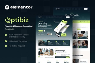 Preview: Optibiz - Finance & Business Consulting Elementor Template Kit