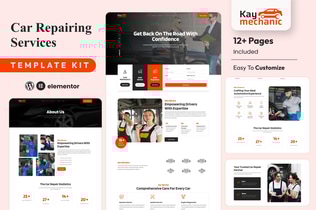Preview: Kaymechanic – Car Repair & Auto Service Elementor Template Kit