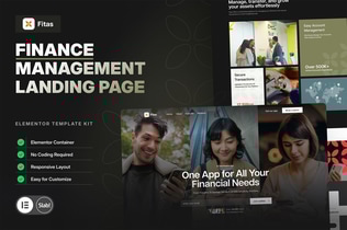 Preview: Fitas - Finance Management Elementor Pro Template Kit