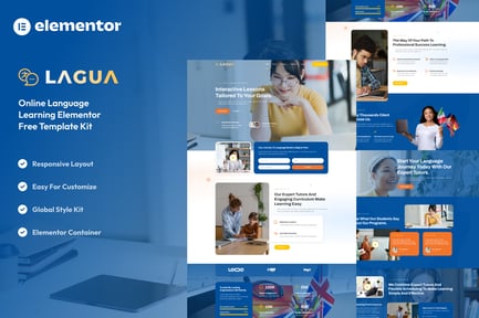 Preview: Lagua - Language Course & Learning Center Elementor Template Kit