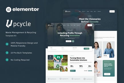 Preview: Upcycle - Waste Management & Recycling Elementor Template Kit