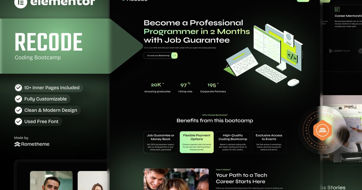 Recode - Kit de Templates para Codificação do Bootcamp Elementor ...