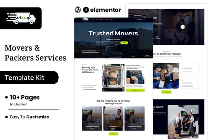 Preview: Miover - Packers & Movers Service Elementor Template Kit