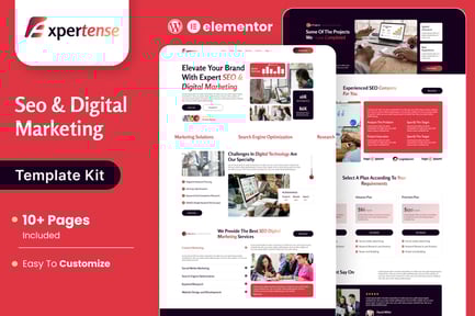 Preview: Expertense - SEO & Digital Agency Elementor Template Kit