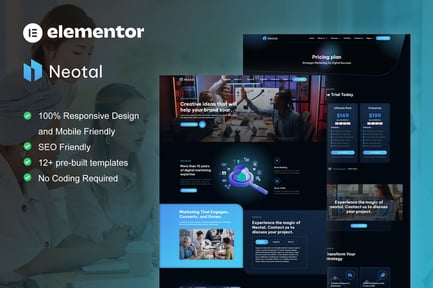 Preview: Neotal - Digital Marketing Agency Elementor Pro Template Kit