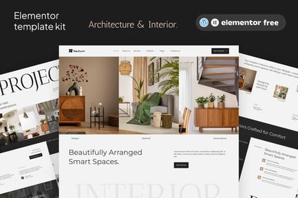 Preview: Rauhum - Architecture & Interior Elementor Template Kit