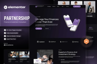 Preview: Partnership - Finance & Investment Consultant Elementor Template Kit