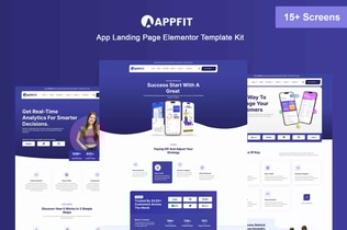 Preview: Appfit - App Landing Page Elementor Pro Template Kit