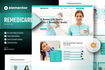 Preview: Remedicare - Dentist & Dental Clinic Template Kit