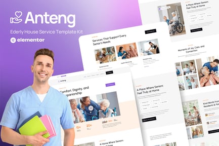Preview: Anteng - Elderly House Service Elementor Kit Template