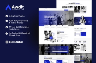 Preview: Awdit - Accounting Firm Elementor Template Kit