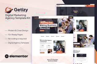 Vista previa: Getizy - Kit de plantillas para agencias de marketing digital
