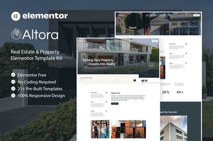 Preview: Altora - Real Estate & Property Elementor Template Kit