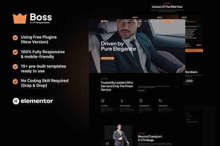 Preview: Boss - Premium Transportation Services Elementor Template Kit