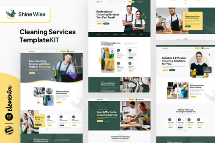 Preview: Shinewise - Cleaning Services Elementor Template Kit