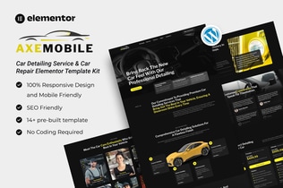 Preview: Axemobile - Car Detailing Service & Car Repair Elementor Template Kit