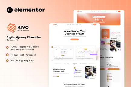 Preview: Kivo - Digital Agency Elementor Template Kit