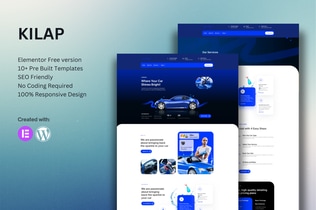 Preview: Kilap - Car Wash & Detailing Service Elementor Template Kit