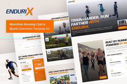 Preview: Endurix - Marathon Running Club & Sports Elementor Template Kit