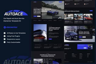 Preview: Autoace - Car Repair & Auto Service Elementor Template Kit