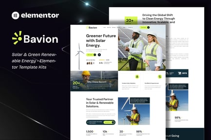 Preview: Bavion - Solar & Renewable Energy Elementor Template Kit