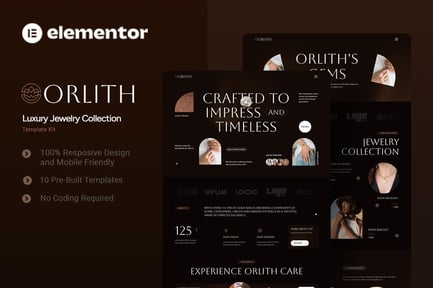 Preview: Orlith - Luxury Jewelry Collection Elementor Template Kit