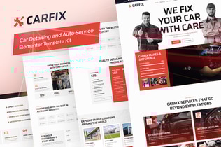 Preview: Carfix - Car Detailing and Auto Service Elementor Template Kit