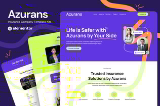 Preview: Azurans - Insurance Company Elementor Template Kit