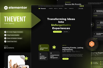 Preview: Thevent - Event Agency Elementor Template Kit
