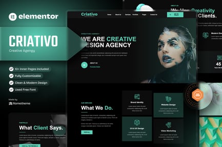 Preview: Criativo - Creative Agency & Portfolio Elementor Template Kit