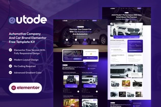 Preview: Autode - Automotive Company And Car Brand Elementor Template Kit
