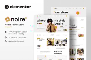 Preview: Noire - Modern Fashion Store Elementor Template Kit